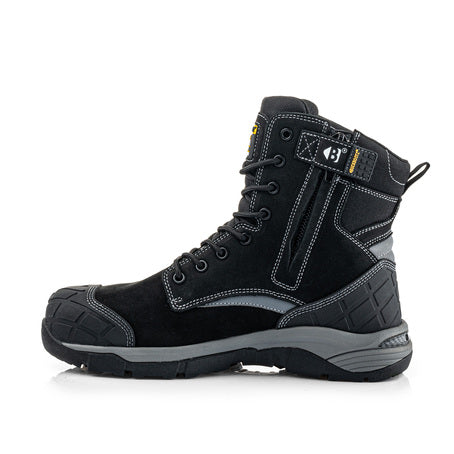 Buckbootz Blastz High Leg Lace/Zip Boot Stone | Waterproof Safety
