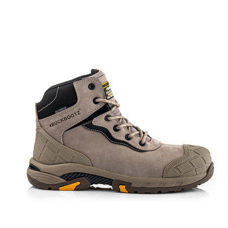 Buckbootz Tradez Lace Boot Stone | Waterproof Safety Boot