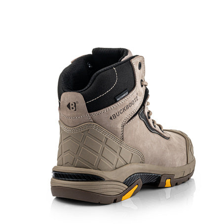 Buckbootz Tradez Lace Boot Stone | Waterproof Safety Boot
