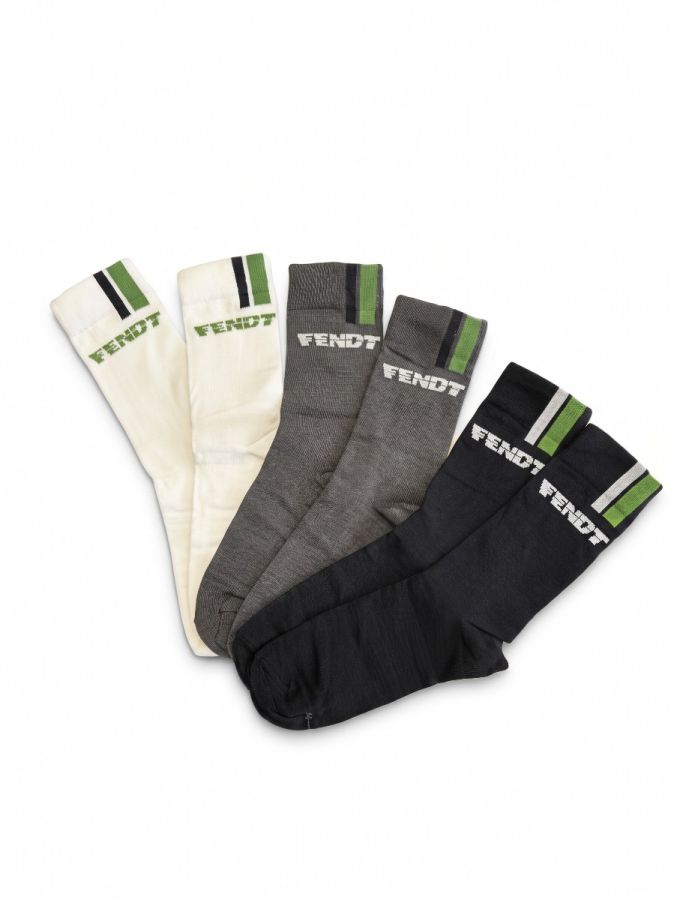 Fendt Business Socks – White, Grey & Black (3-Pack) – X99102600