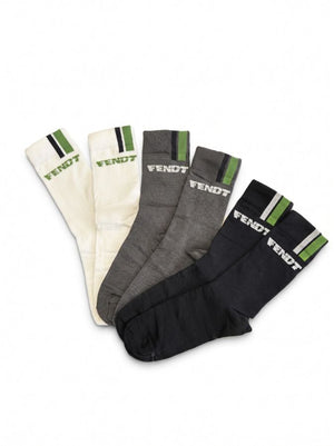 Fendt Business Socks – White, Grey & Black (3-Pack) – X99102600