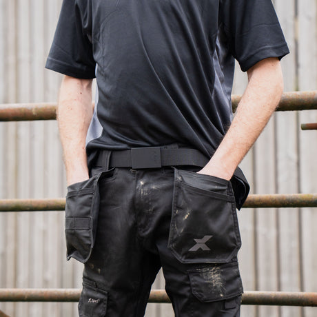 Xpert Pro Black Stretch Work Belt with Rubberised Buckle | BB-XPP14