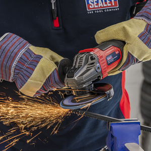 Sealey | 115mm Cordless Angle Grinder 18V 3Ah - Red - CP401LI