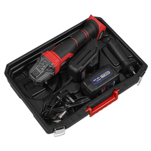 Sealey | 115mm Cordless Angle Grinder 18V 3Ah - Red - CP401LI