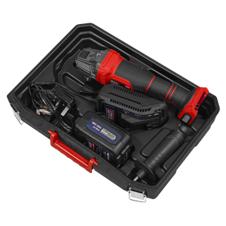 115mm Cordless Angle Grinder 18V 3Ah - Red - CP401LI