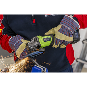 Sealey | 18V 3Ah 115mm Cordless Angle Grinder - Green - CP401LIHV