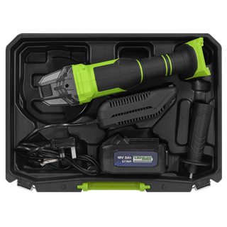 Sealey | 18V 3Ah 115mm Cordless Angle Grinder - Green - CP401LIHV