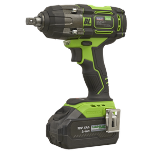 Sealey | 1/2"Sq Drive Hi-Vis Cordless Brushless Impact Wrench 18V 4Ah - CP650LIHV