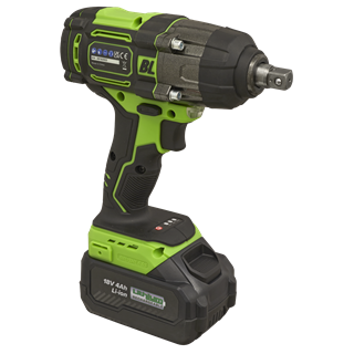 Sealey | 1/2"Sq Drive Hi-Vis Cordless Brushless Impact Wrench 18V 4Ah - CP650LIHV