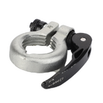 The AGCO Locking Ring - Acp0318630 features a circular opening and an attached black lever for easy tightening or loosening.