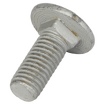 A close-up view of the AGCO Round Head Square Neck Carriage Bolt (Acw0997840) featuring a metallic, flat round head and threaded body.