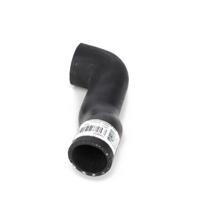 A curved black rubber hose, labeled as AGCO | HOSE - 10A9932, featuring a white label and barcode on one end, is placed against a plain white background. For any questions about ordering, please contact our support team.