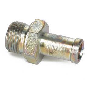 The AGCO Fitting - V836119851 is a metal hose fitting with threaded ends, featuring a hexagonal nut in the middle. Produced by the renowned brand AGCO, this product currently does not have a detailed description available.