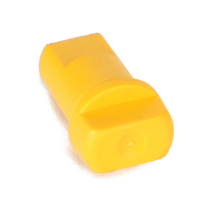 Introducing the AGCO | STEM - AG058595, a delightful yellow plastic toy from the renowned AGCO brand. This small, rectangular-shaped toy features a flat bottom and a rounded top with a distinctive horizontal indentation, making it perfect for imaginative play.