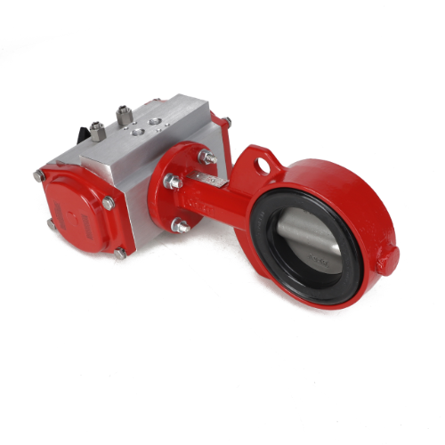 No current product description information available for the AGCO | BUTTERFLY VALVE - AG520378 by AGCO, which features a red and silver circular disc mechanism and bolted housing.