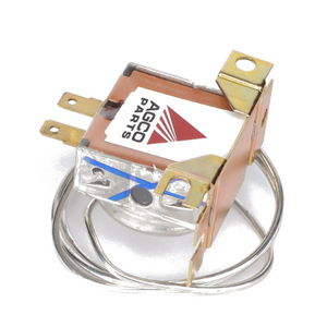 AGCO | THERMOSTAT - AG718798 branded electrical component featuring precision metal connectors and expertly coiled wires for optimal performance.