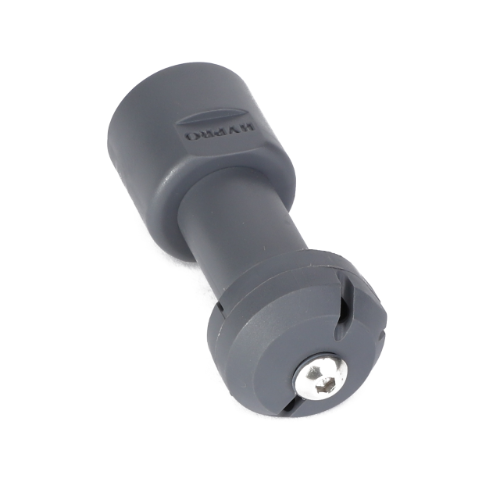 A gray, cylindrical plastic object featuring a bolt at one end with the HAYPRO logo, known as the AGCO | NOZZLE - AG629388. No current product description information is available.