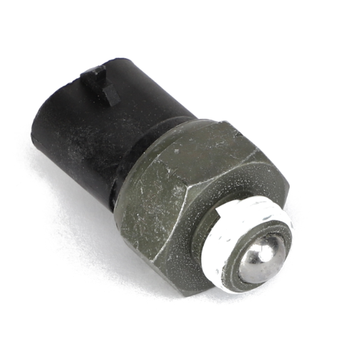 Close-up image of the AGCO NEUTRAL START SWITCH - AG133277, a small cylindrical electronic component with a black plastic top, metallic hexagonal middle, and silver rounded end.