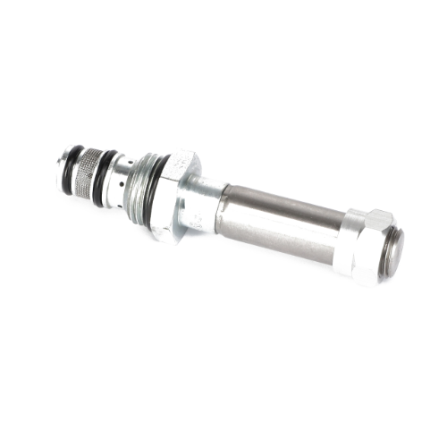 AGCO | CARTRIDGE - AG137358, a metal mechanical component featuring a cylindrical shape with threaded sections and a hexagonal nut, isolated on a white background. No current product description information is available.