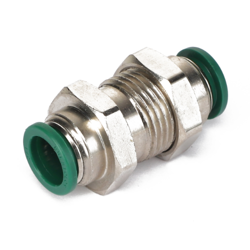 A product from AGCO named "Fitting - Acx2565340" is a metallic hex nipple connector with green end caps, designed with threading on its surface for effectively joining pipes or tubes. Detailed product description information is currently unavailable.