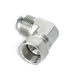 AGCO ADAPTER - AL5027936: A metal elbow pipe fitting with male and female threaded ends in a polished finish. Product description information not currently available.