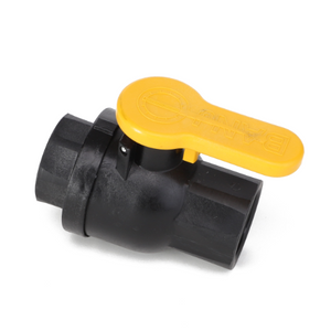 A black plastic ball valve with a yellow handle labeled "BANJO," currently in the closed position. The product is known as AGCO | VALVE - AG426514 and is manufactured by AGCO. No current product description information is available.