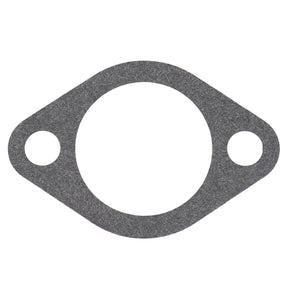 The AGCO gasket (model V836338201) is a gray, oval-shaped component featuring one large central hole and two smaller holes on either side.