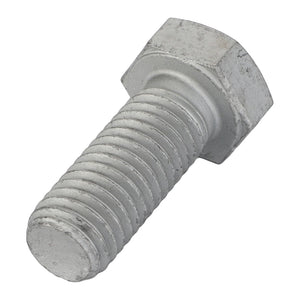 Close-up of the AGCO | Hexagonal Head Bolt - Acw0773540 in a silver color, featuring a partially threaded shaft and a hexagonal head. The bolt, made of metal, has a slightly worn, industrial appearance.