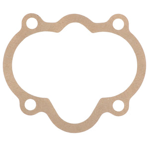 Here is the revised sentence using the given product data:

The AGCO | Gasket - V836338188 from AGCO is a brown engine gasket featuring four circular bolt holes and an irregular oval internal shape. No current product description available.