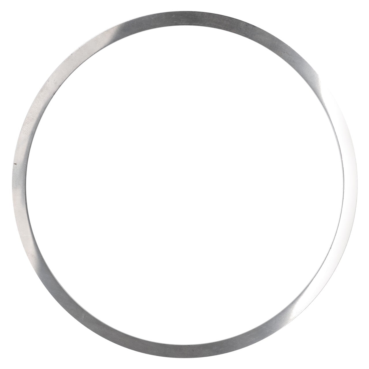 The AGCO Spacer Shim - 816300020100, featuring a sleek metal circular design, sits against a white background.