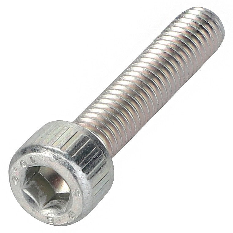 A close-up of the AGCO Hex Socket Head Capscrew - 3009283X1, featuring threading along its shaft and a cylindrical head. No current product description available.