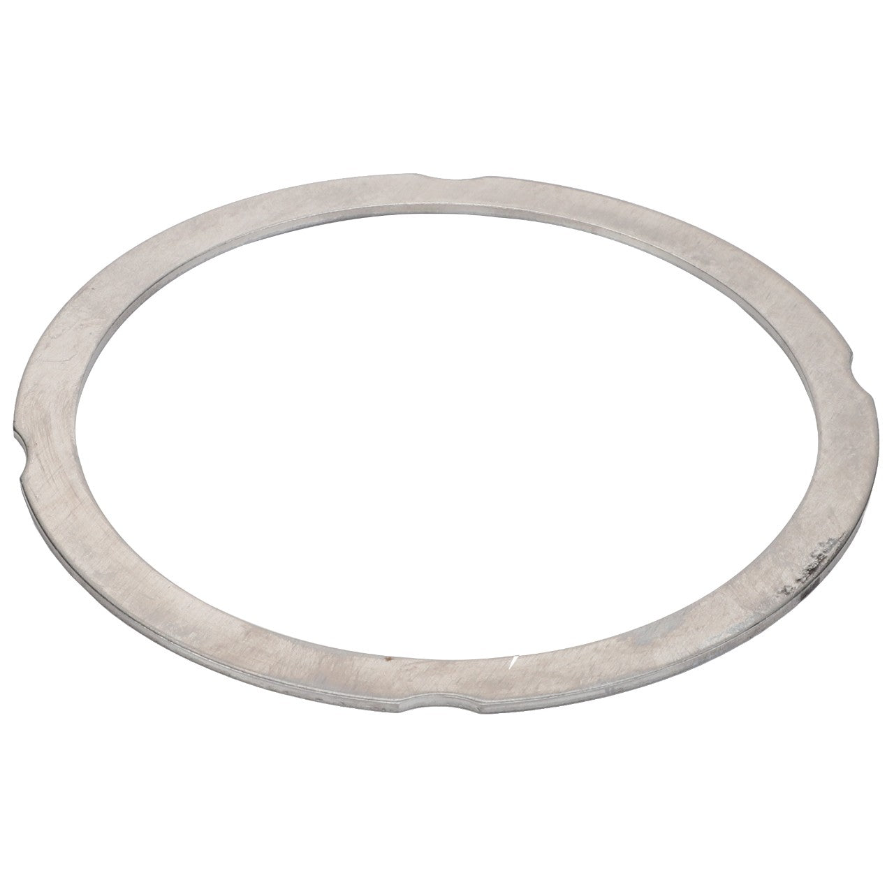 The AGCO Compensating Ring (F148200210170) is a circular metal washer with a notch on one side, designed to ensure secure placement. No additional product description is currently available for this item.