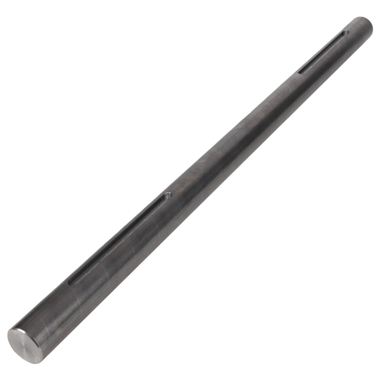 A cylindrical metal rod with long grooves along its side, identified as the AGCO | SHAFT - AG333751 from the brand AGCO, is placed against a white background.