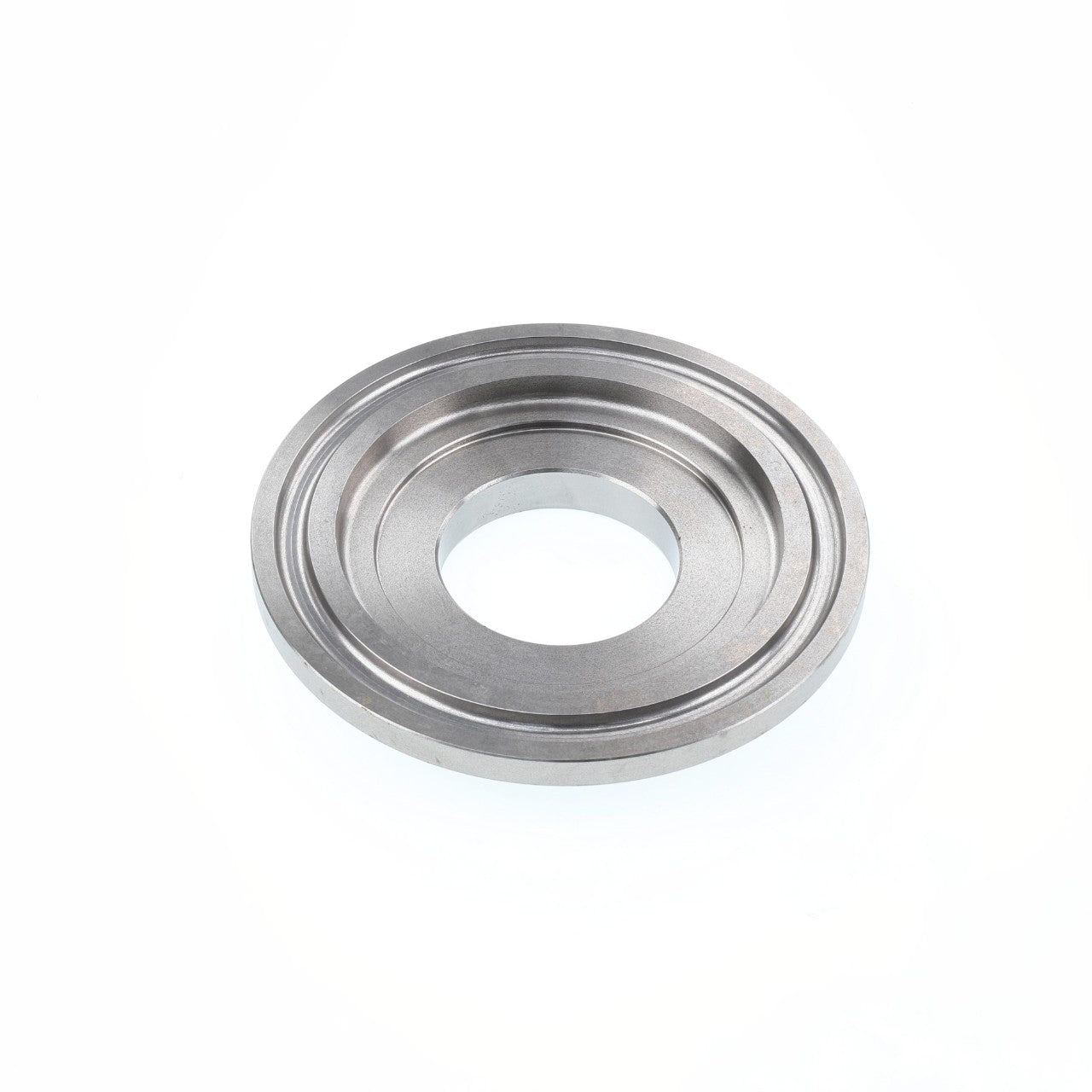 A circular metallic component with a central hole and concentric grooves, shown against a plain white background. The product is the AGCO | Piston - Acp0445400 manufactured by AGCO. Currently, there is no additional product description available for this item.