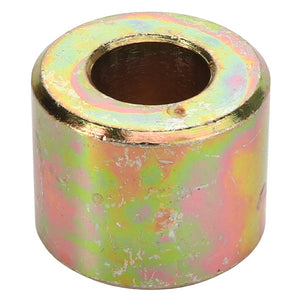 A metallic cylindrical spacer called "AGCO | Bush - Fel150250" by AGCO, featuring a central hole and a yellowish, multi-colored sheen. No current product description is available for this item.