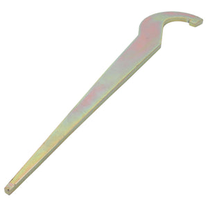 The AGCO | TOOL - D28280440, a flat, metallic hand tool with one end tapered to a point and the other end forming a semi-circular hook, currently has no product description available.