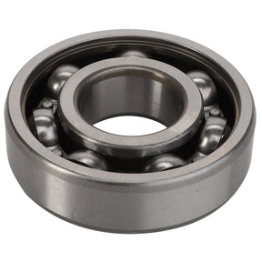 A detailed look at the AGCO | DEEP GROOVE BALL BEARING - ACY9100840 by AGCO, showcasing an outer ring, inner ring, and multiple spherical balls in between, engineered to reduce friction in machinery.