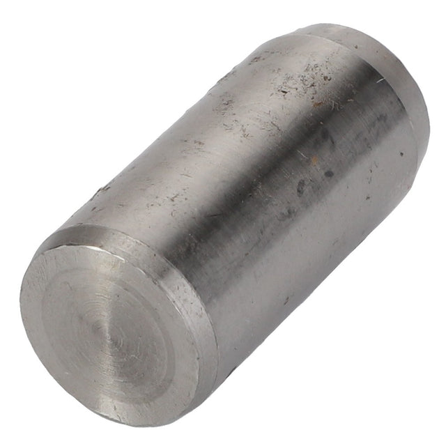 A metal cylinder with visible wear and markings, identified as the AGCO Pin - Acp0322200, sitting on a white background.