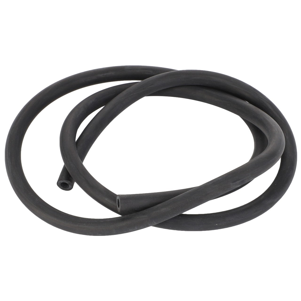 The AGCO | Hose - Acw0154600, a coiled black rubber hose with a smooth surface, is displayed on a light background. No current product description available.