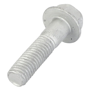 A close-up view of the AGCO Hex Flange Head Machine Screw - Acw1040810, featuring a metallic hexagonal head and a threaded body.