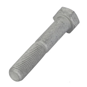 Image of the AGCO Hexagonal Head Bolt - Acw7273940, featuring a galvanized threaded shaft and hexagonal head, showcased against a pristine white background.