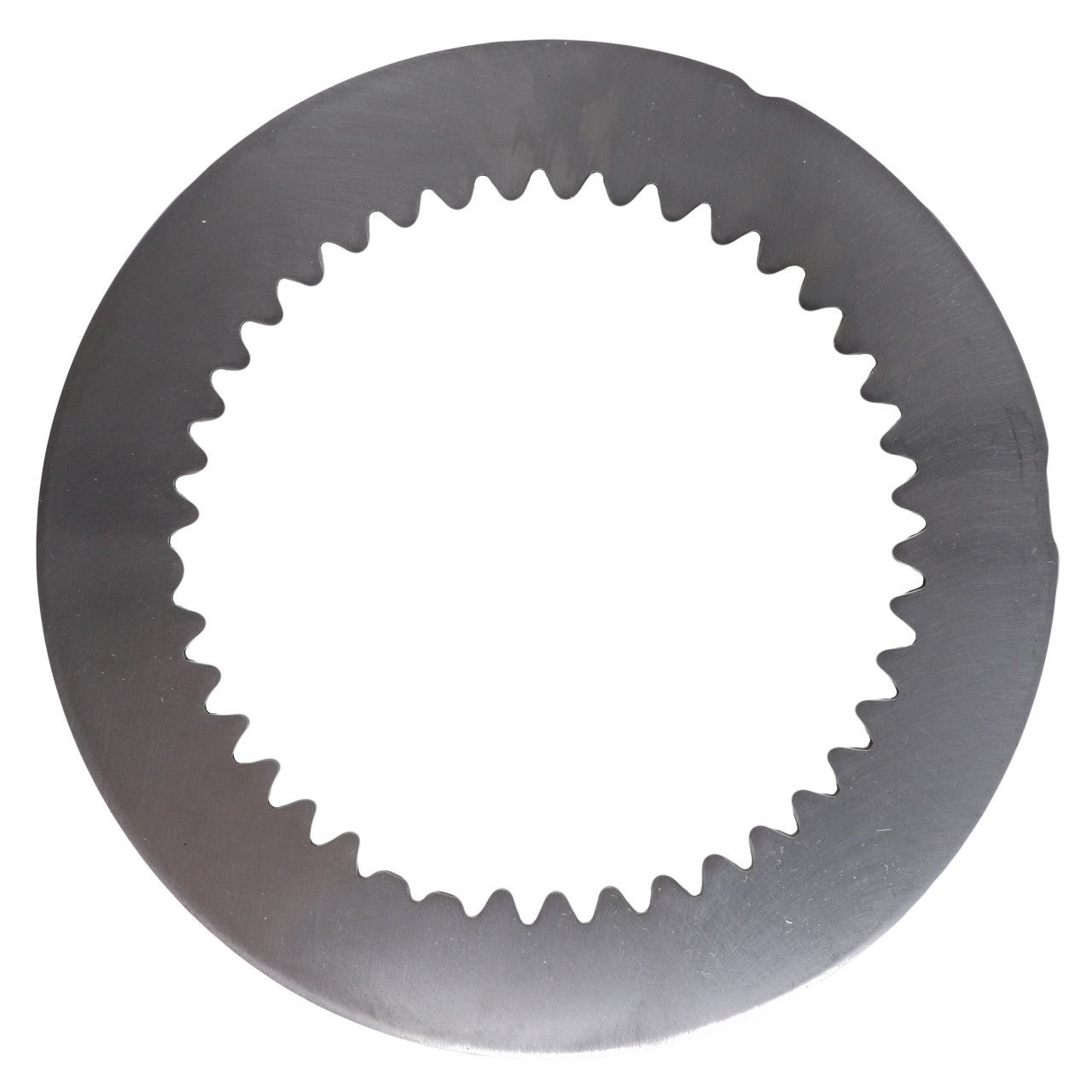 A precision-engineered AGCO Inner Disc (716150220660) featuring gear-like teeth on its inner edge, reminiscent of the components found in a Fendt Vario tractor.