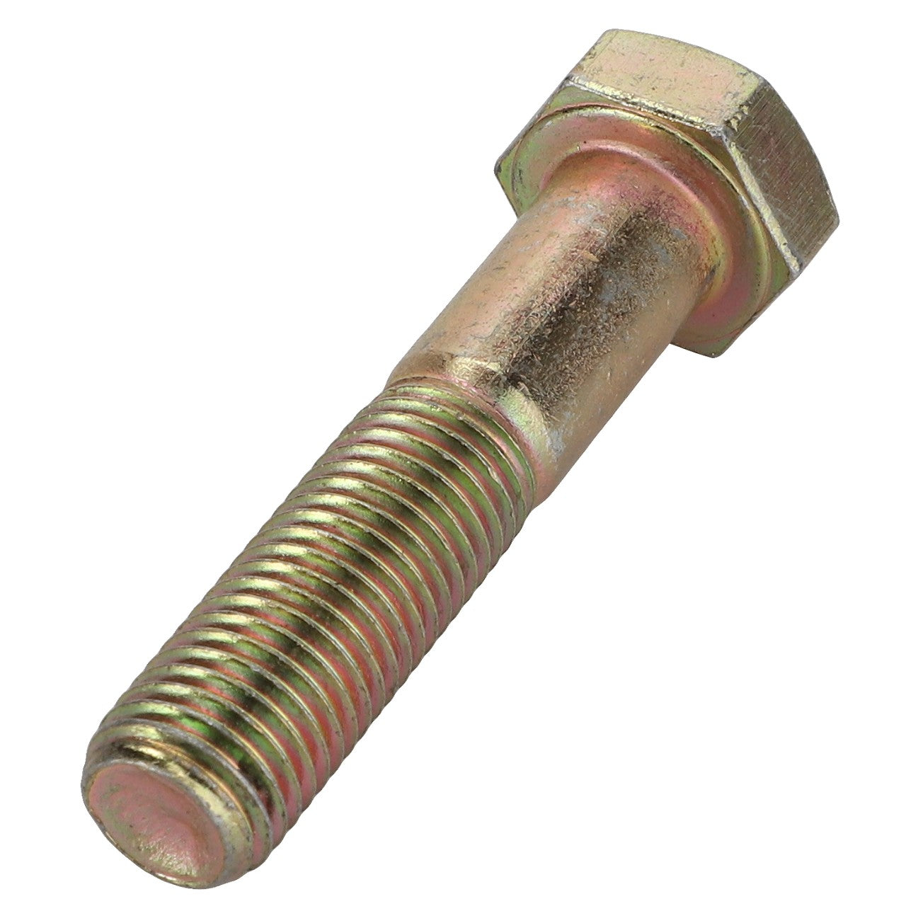 The AGCO Bolt - 3008871X1 is a metal hex bolt with a partially unthreaded shank, a hexagonal head, and a threaded lower portion, making it ideal for fastening or assembly applications. No current product description available.