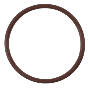 A circular, brown rubber gasket with a smooth surface, depicted against a clean white background. Featured product: AGCO | Gasket - Ag000325 by AGCO.