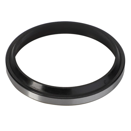 A sophisticated AGCO Scraper Ring - 3009885X1 features a black circular metal design with a flat, smooth surface.