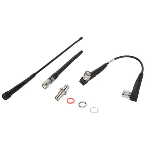 Currently, no product description information is available for the AGCO RTK Antenna Kit - ACZ000173A, which includes two long antennas, a cable, connectors, and small hardware components.