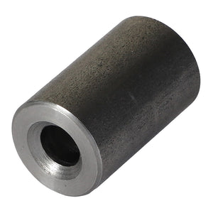 The AGCO Spacer Piece - V836136876 is a dark gray, cylindrical metal spacer with a hollow center and smooth, shiny surfaces on both ends. Further specifications are not provided in the current product description.