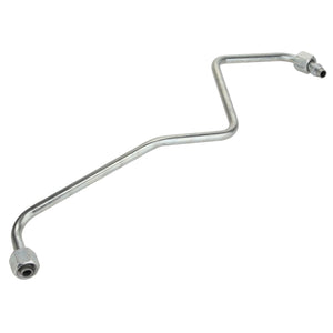 A robust AGCO Brake Pipe - Acw2210210, constructed from sturdy metal with multiple bends and durable threaded connectors on both ends.