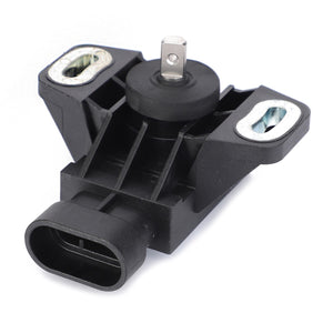 An AGCO Angular Sensor (3784361M1) is a black plastic automotive sensor component featuring mounting holes and a connector plug end, designed to be compatible with Massey Ferguson models.