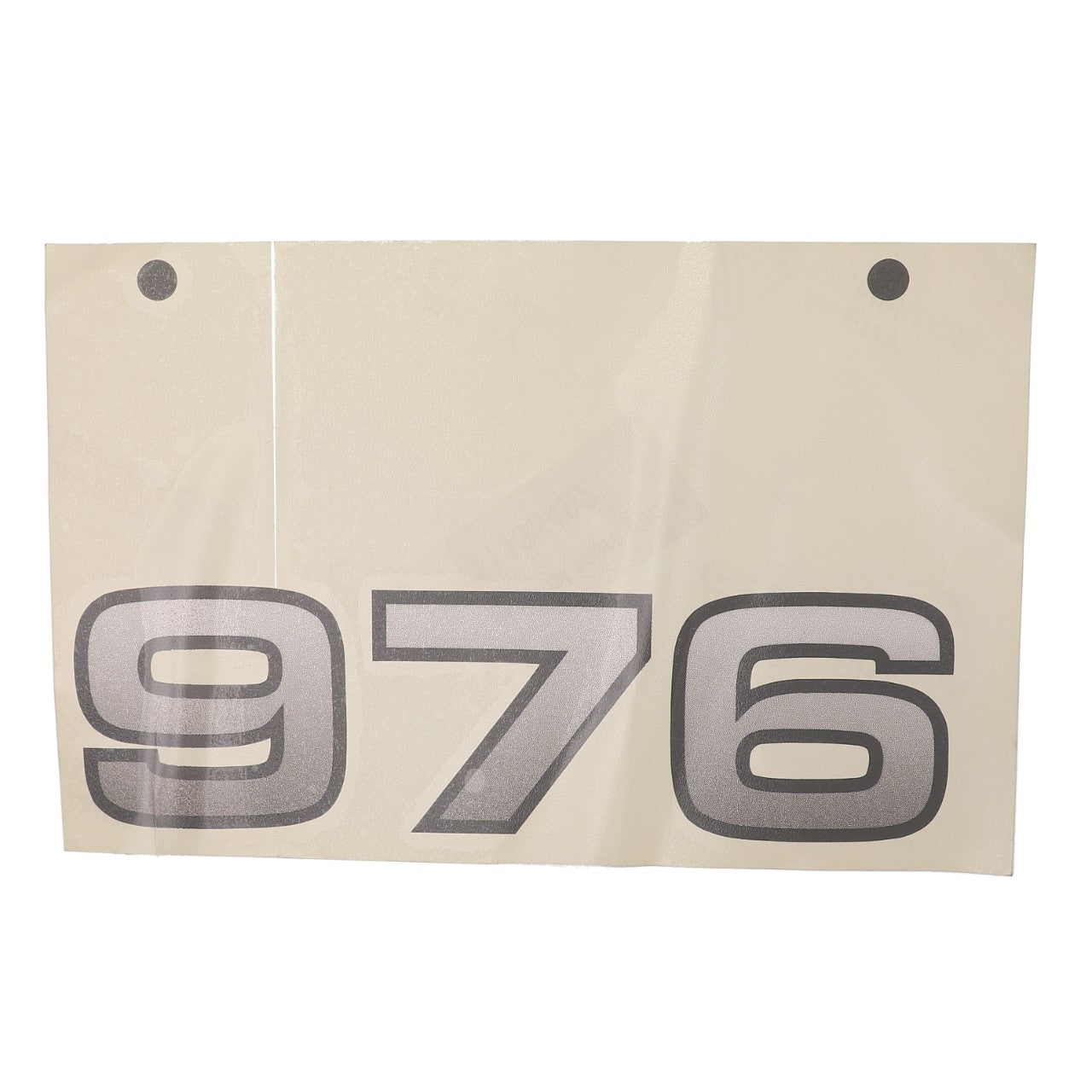 A rectangular piece of paper with the number 976 displayed in bold black digits, branded as AGCO | DECAL - AL11135492.